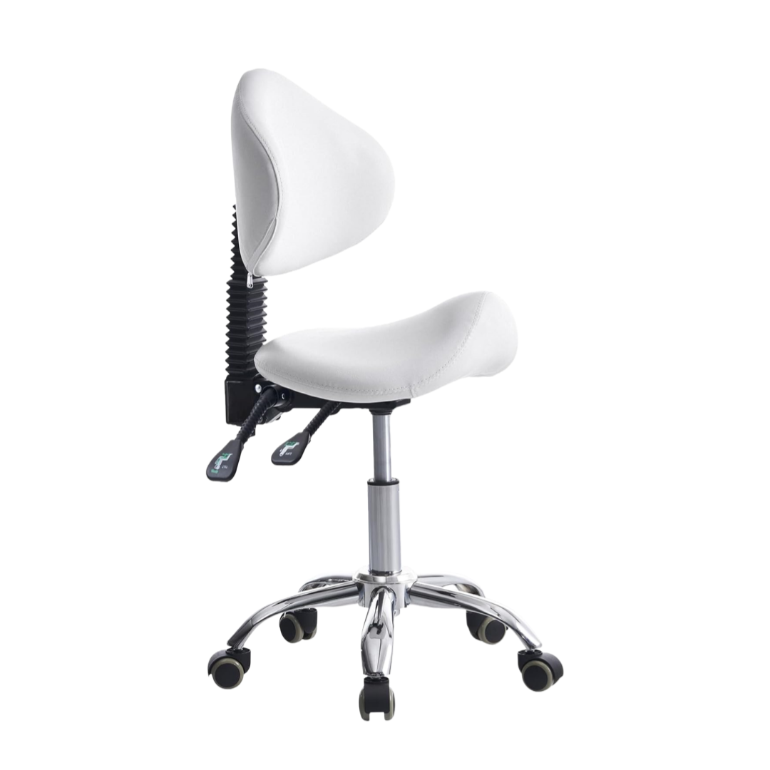 Office Tech Chair - 등받이가 있는 롤링 안장 의자, 네일