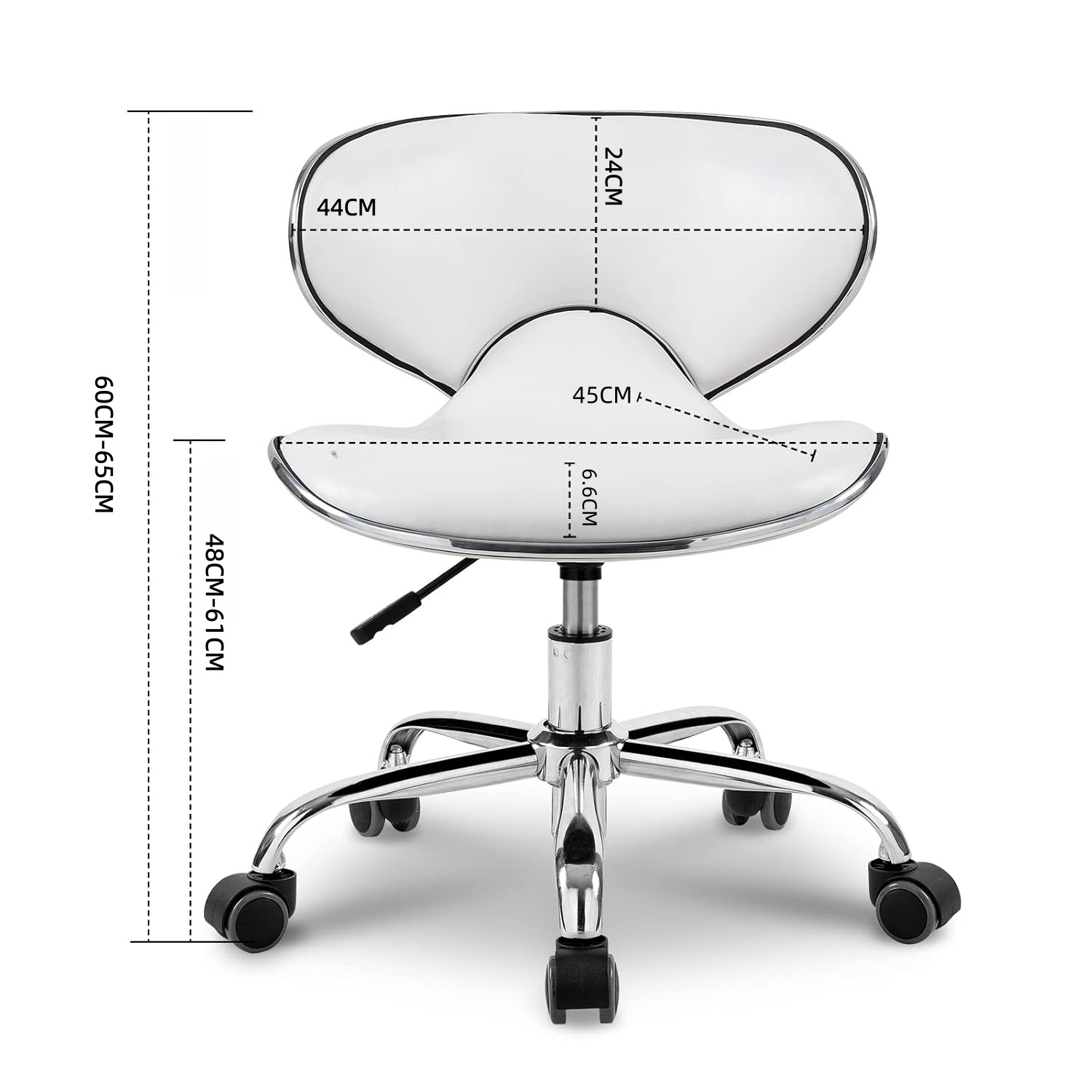 Office Tech Chair - 네일 기술자용 페디큐어 의자, 모래시계형 인체공학적