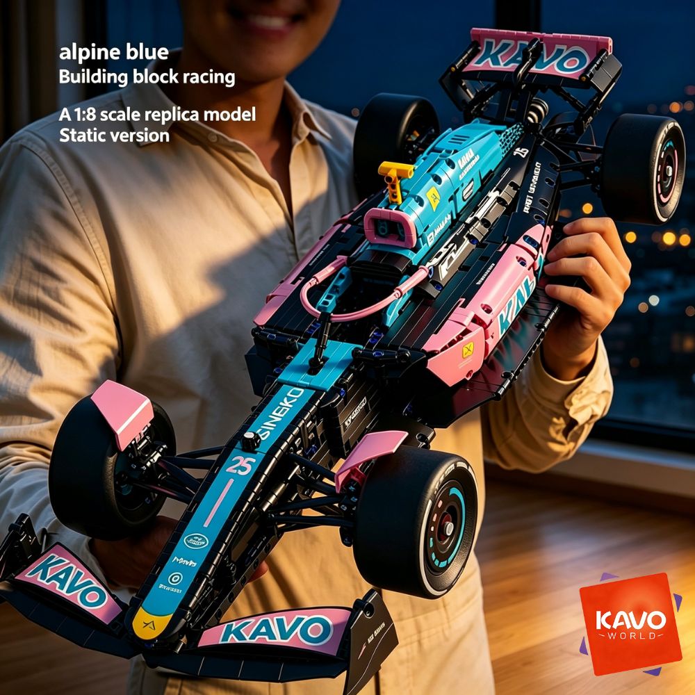 Tech Office Building - KAVOWORLD 1:8 핑크-블루 포뮬러 레이싱카 조립