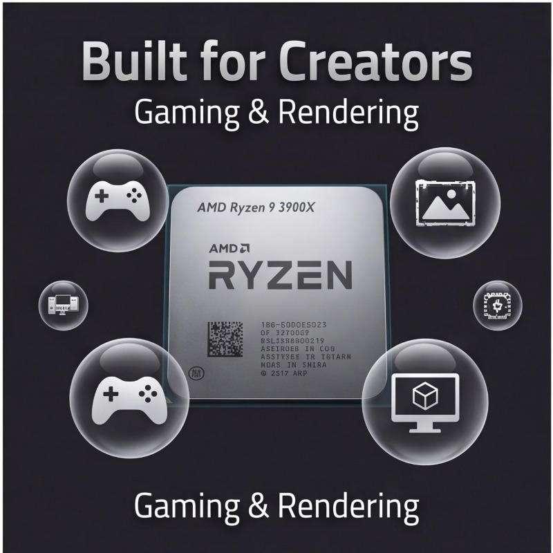 AMD 라이젠 9 3900X 컴퓨터 프로세서 R9 39 - Amd Cpu Ryzen 9 리뷰 및 가격
