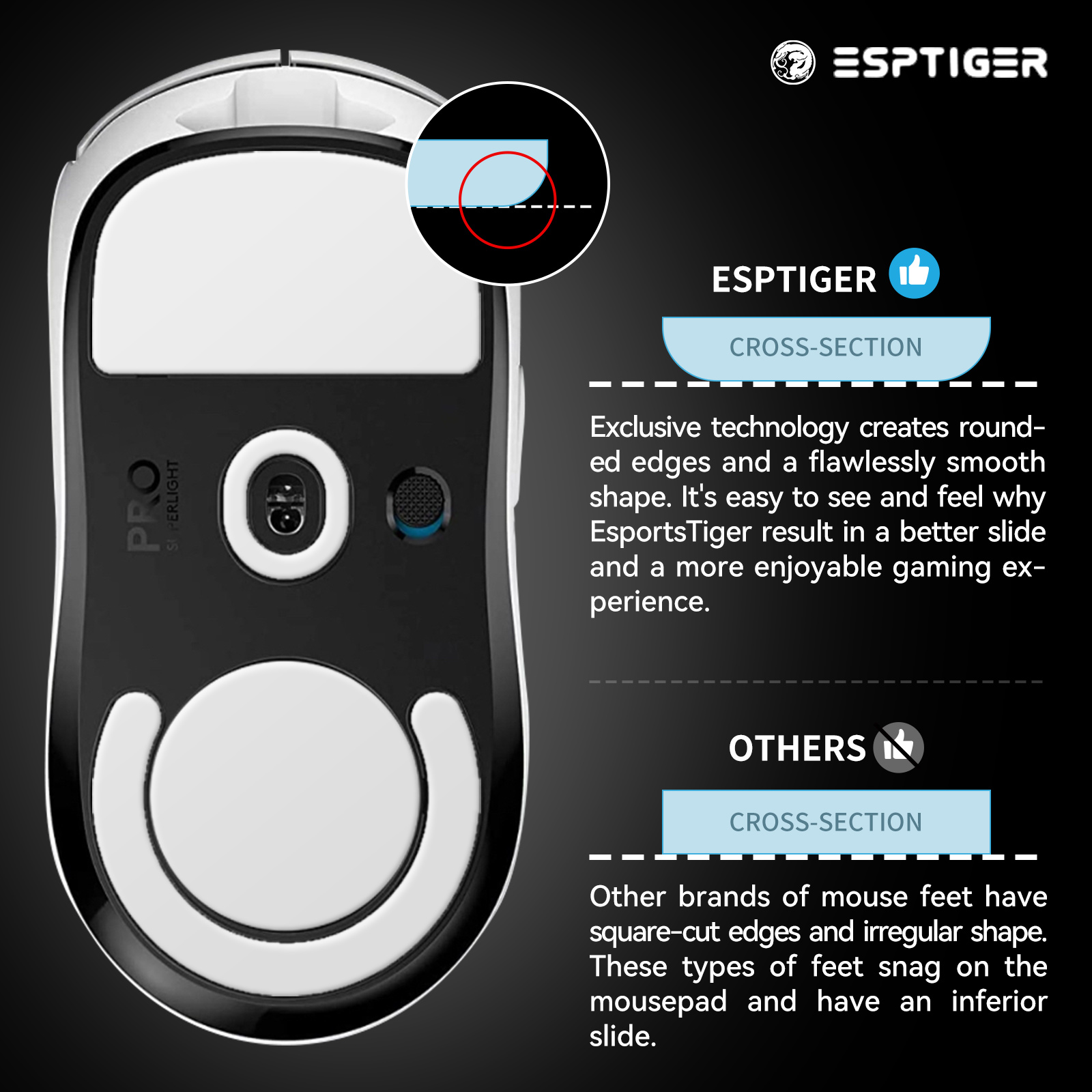 1팩 EspTiger ICE V2 게이밍 마우스 피트  - Logitech Mouse G Pro X Superlight 리뷰 및 가격
