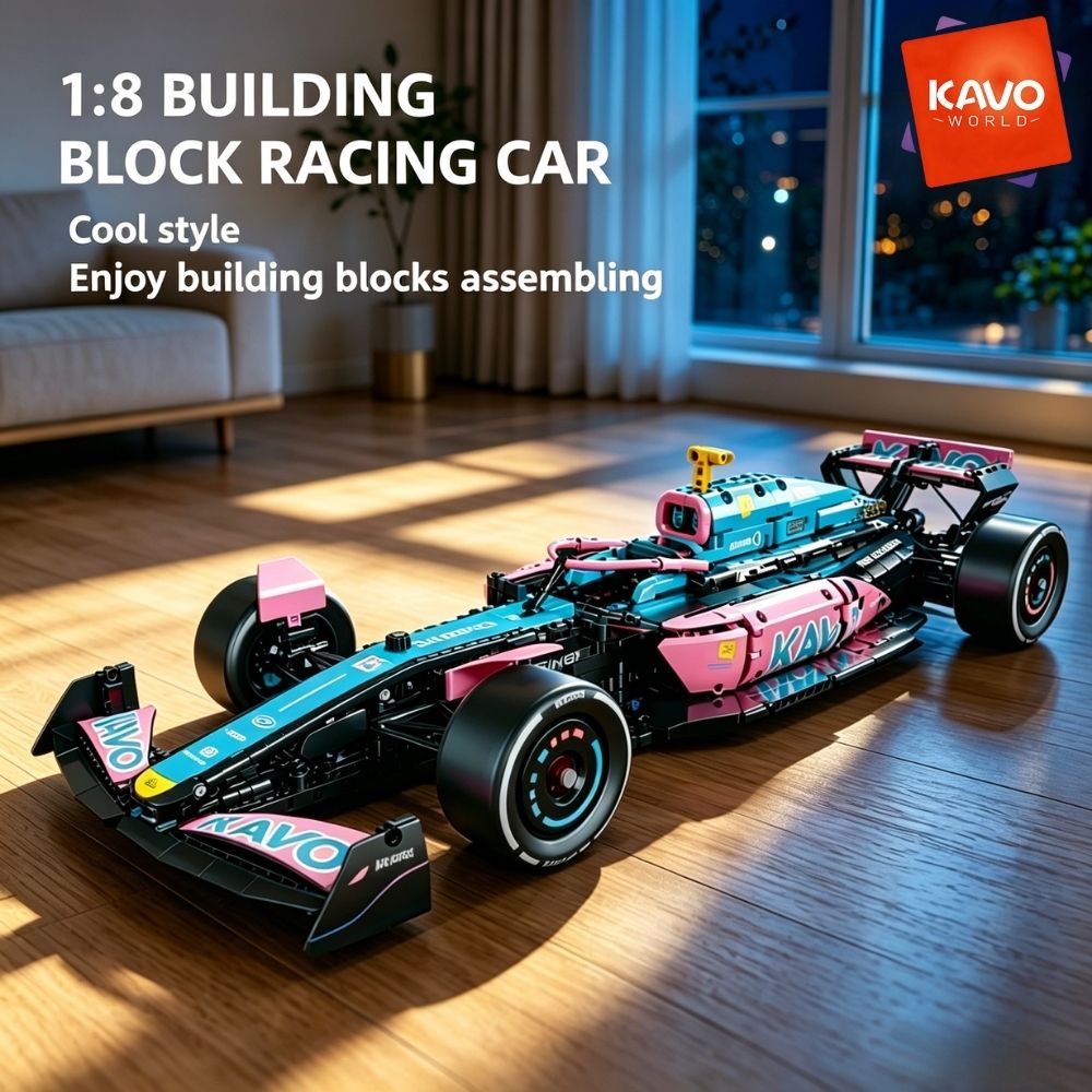 KAVOWORLD 1:8 핑크-블루 포뮬러 레이싱카 조 - Tech Office Building 리뷰 및 가격