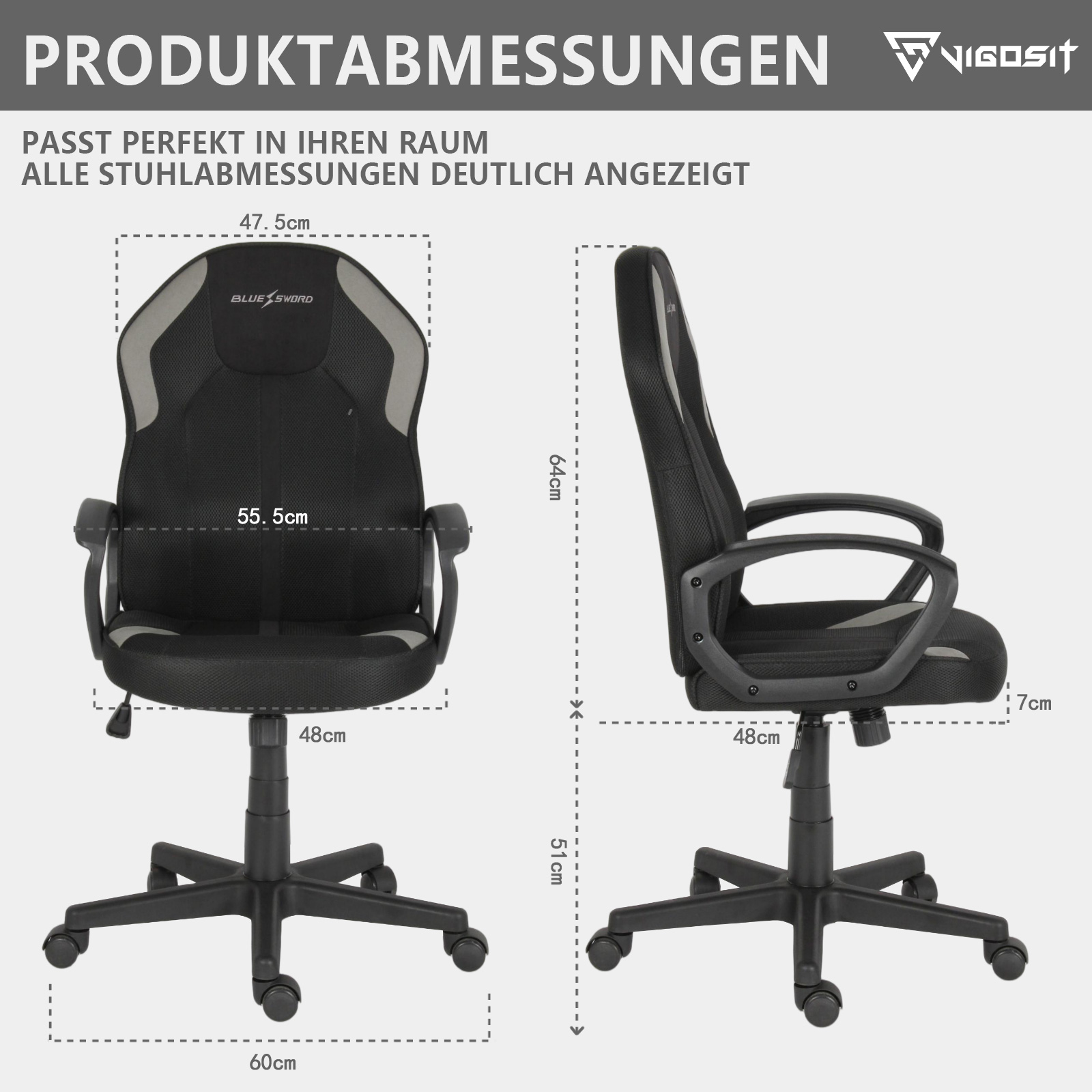 Vigosit 인체공학적 사무실 의자 – 메쉬 및 테크 - Office Tech Chair 리뷰 및 가격